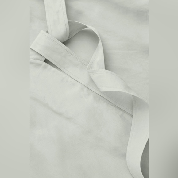 COS MINI WRAP DRESS IN DUSTY LIGHT GREEN - Picture 5 of 15